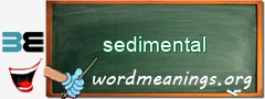 WordMeaning blackboard for sedimental